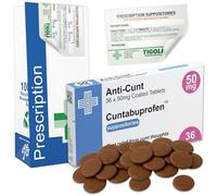 Prescription Milk Chocolate Buttons 36g - Novelty Prescription Gift Box with Vegetarian Chocolate Sweets, Free Prescription Bag & Sticker (Anti-Cunt)