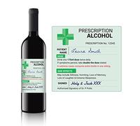 Prescription Novelty Wine Label Xmas Gift Idea Present for Him Husband Boyfriend Dad Men Uncle Rude Old Age Oldi Birthday Christmas Xmas Idea Prank Fun Funny April Fools Present