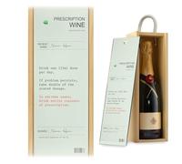 Prescription Wine Gift Box Custom Printed Weddings Anniversary Bridesmaid Groomsmen Birthdays Christmas (Natural Box)