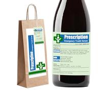 Prescription Wine Label with Bottle Bag, Funny Birthday Gifts for Women and Men, Birthday Presents for Her Or Him, Unique Prosecco Gifts for Women, Presents Ideas for Nurse,Teacher