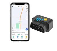 Present as a gift SIM Card 4G LTE OBD GPS Tracker for Vehicles Cars Trucks,Free APP for iOS Andriod,No Activation fee,Anti-Theft Alarm Tracking Device,Route History,Displacement Alarm,Vibration Alarm