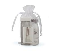PRESENT-MORE - Courtesy Set of 15 Flower Guests | White Tea Fragrance - Shower Shampoo, Soap and Cap - For Hotels and B&B