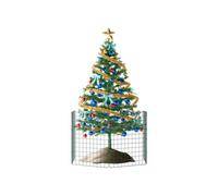 Present Protector Xmas Tree Fence Pet Guard, Christmas Tree Protector from Dogs, Pet-Safe Barrier to Protect Christmas Decorations, 75m High x 50cm Wide 8 Panels