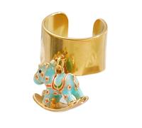 Present Rocking Horse Pendant Rings for Teens on Special Activities Rocking Horse Alloy Enameled
