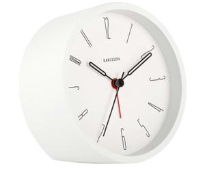 Present Time - Belle Numbers Alarm Clock, White - White