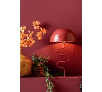 Present Time Cast Iron Twist Enable Table Lamp - Ochre Red