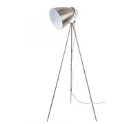PRESENT TIME Floor Lamp Mingle with 3 Metal Legs - Brushed Brass in Silver Present Time Silver