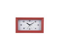 PRESENT TIME Karlsson Alarm Clock Lujo Rectangle - Red Ochre Present Time Red