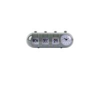 PRESENT TIME Karlsson Alarm Clock Retro Tube Calendar Flip - Jungle Green Present Time Green