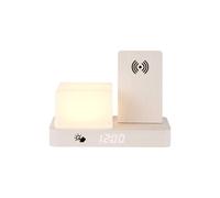 PRESENT TIME Karlsson Alarm Clock Retro W. Night LED - White Wash Veneer Present Time White
