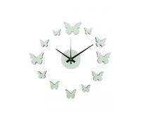 PRESENT TIME Karlsson DIY Butterfly Wall Clock 35cm - Green Present Time Green