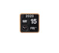 PRESENT TIME Karlsson Mini Flip Bamboo Print Wall Clock - Black Present Time Black