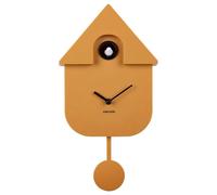 Karlsson Modern Cuckoo Wall Clock with Pendulum in Ochre Yellow, KA5768YE