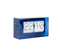PRESENT TIME Karlsson Table Clock Acrylic Boxed Flip - Dark Blue Present Time Blue