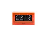 PRESENT TIME Karlsson Table Clock Acrylic Boxed Flip - Neon Orange Present Time Orange
