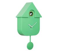 Present Time Karlsson Wall Clock Modern Cuckoo Brights - BR/GREEN