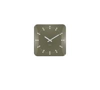 PRESENT TIME Karlsson Wall Clock Square Sucinto Dome - Luxury Green Present Time Green