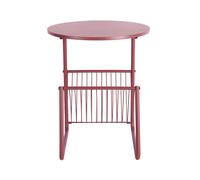 PRESENT TIME Leitmotiv Iron Side Table Riqueza Revista - Burgundy Red Present Time Red