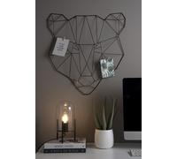 PRESENT TIME Table Lamp Glass Bell Clear with Black Frame Present Time Clear