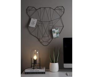 PRESENT TIME Table Lamp Glass Bell Clear with Black Frame Present Time Clear