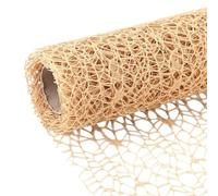 Present Wrap 50cm*4.5m Decoration Door Curtain Flower Pack Yarn DIY Crafts Background Layout Bouquet Box Wrapping Mesh Yarn For Crafts Wrapping(Khaki)