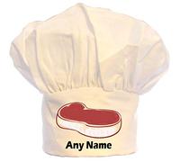 PRESENT2FUTURE PERSONALISED MEAT STEAK PRINT CHEFS HAT 100% POLYESTER