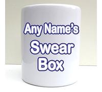 PRESENT2FUTURE PERSONALISED SWEAR BOX PRINT CERAMIC MONEYBOX SAVINGS FUND