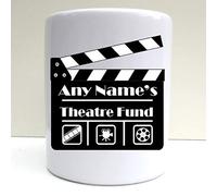 PRESENT2FUTURE PERSONALISED THEATRE TICKET FUND CERAMIC MONEYBOX SAVINGS FUND
