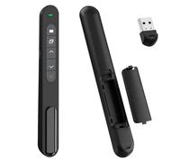 Presentation Clicker, 2.4G Hz Wireless Remote Presenter with Hyperlink & Volume Remote Control PowerPoint Office Presentation Clicker for Keynote/PPT/Mac/PC/Laptop(NO Battery)