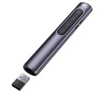 Presentation Clicker, Wireless 2.4 GHz Red Laser Pointer Laser Pen, USB Presenter Remote Presentation Pointer, Charge Display, 100 Days Standby, Powerpoint Clicker for Computer Laptop Mac