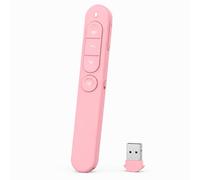 Presentation Clicker,Wireless Presentation Clicker,2.4GHz PPT Remote,(Pink)