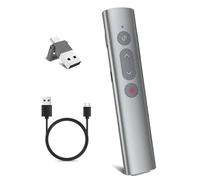 Presentation Clickers for PowerPoint Presentations, [Aluminum Alloy] + [2 in 1 USB C/A] PowerPoint Clicker Wireless Presenter, Presentation Pointer PPT Slide Remote Control Clicker for Mac, Computer