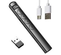 Presentation Clickers for Powerpoint Wireless Presenter Remote Presentation Pointer Rechargeable LED 2.4GHz Hyperlink Volume for Mac Computer Laptop PPT Clicker Teacher Classroom Office Meeting