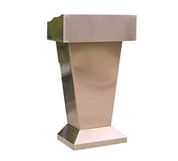Presentation Lectern, Drawer Design, Floor-Standing Stainless Steel Church Podium, Suitable for Conferences, Lectures, and Training/Rose Gold / 70x36x110cm
