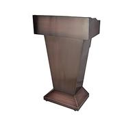 Presentation Lectern, Floor-Standing with Drawer Lectern Podium with Baffle, Suitable for Lectures in School Classrooms Religious Places/Red Bronze / 69x36x113cm