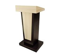 Presentation Lectern, Multi-Line Hole Design Ecological Board Small Reception Desk, with Wheels, Suitable for Restaurant Sales Department, Welcome Desk, Desk/Black / 60x45x115.5cm