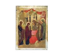 Presentation of Jesus at the Temple Andrei Rublev Wall Decor Canvas Wall Art Print by Andrei Rublev Home Decor Icon Figurative Artwork Cuadros for Religious Affairs Office55x40cm(22x16in)poster