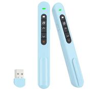 Presentation Remote Control for PowerPoint Wireless Presenter Pointer 100M with USB Bluetooth, Hyperlink, Volume Control, Presentation Presenter for Conferences, Lectures, Presentation Clicker, Blue