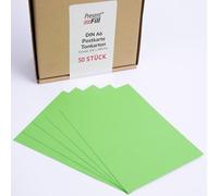 PresentFill® Blank Postcards Coloured Card Apple Green Paper Card Set of 50 210 g/m² DIN A6 105 x 148 mm for Designing, Labelling or Printing as Craft Cards, Index Cards