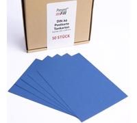 PresentFill® Blank Postcards Coloured Card Sapphire Blue Paper Card Set of 50 210 g/m² DIN A6 105 x 148 mm for Designing, Labelling or Printing as Craft Cards, Index Cards