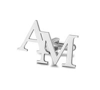 Presentimental Personalised Men's Cufflinks Business Suit Shirt Cufflink with Name Engraved A-Z Alphabet Customized Cufflinks for Papa Personalized Gift for Boyfriend/Husband/Father（2Pcs） (#5)