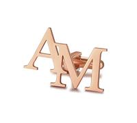 Presentimental Personalised Men's Cufflinks Business Suit Shirt Cufflink with Name Engraved A-Z Alphabet Customized Cufflinks for Papa Personalized Gift for Boyfriend/Husband/Father（2Pcs） (#7)