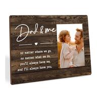 Presents for Dad, Dad Picture Frame Decor, 10x8 Inch - No Matter Where We Go No Matter What We Do - Daddy Gifts from Kids, Hanging Tabletop Picture Frame for Father Birthday Father's Day (Dad & Me)