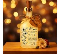 Presents for Mum, LED Frosted Glass Bottle Light, Durable Home Decor Light with Heart Tag, Gifts for Mum from Kids, Mum Gifts for Birthday Christmas Mother’s Day, Perfect Bottle Light for Daily Decor