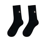 Presents for Women Women's Letter Embroidery Socks Cute Printing Short Socks Ankle Socks for Athletic Comfortable for Women White Sports Socks (A, One Size)