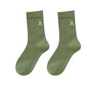 Presents for Women Women's Letter Embroidery Socks Cute Printing Short Socks Ankle Socks for Athletic Comfortable for Women White Sports Socks (G, One Size)