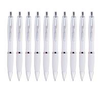 presents & more Ballpoint Pen, White, 10 Count (Pack of 1)