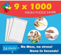 Preserve 9 X 1000 Piece Puzzle Glue Sheets Clear Saver Peel and Stick 55 Puzzle Saver Sheets Puzzle Frame Kit Puzzle Glue Clear No Stress and No Mess Adhesive Sheets Preserve Puzzle for Adult and Kids
