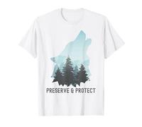 Preserve and Protect Wolf Forest Wildlife Conservation T-Shirt