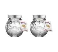 Preserve Jar 400ml Glass Orange Fruit Shaped Airtight Container Jam Storage 2Pcs